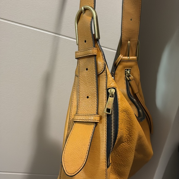 Fossil Hannah Hobo Shoulder Bag Amber Gold - Picture 6 of 11